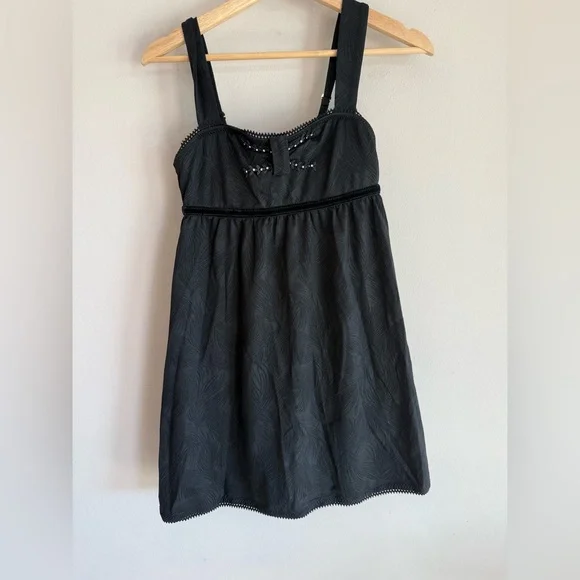 Betsey Johnson Babydoll Dress - Jet Black swim coverup s - Picture 1 of 9